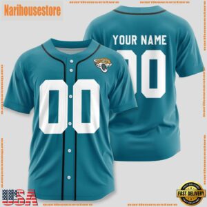 Custom Name And Number Jacksonville Jaguars NFL Team Sport Baseball Jersey