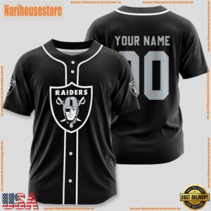 Custom Name And Number Las Vegas Raiders NFL Sport Baseball Jersey
