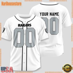 Custom Name And Number Las Vegas Raiders NFL Team Baseball Jersey