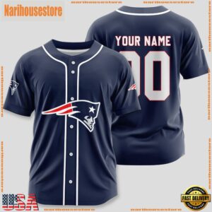 Custom Name And Number New England Patriots NFL Sport Baseball Jersey