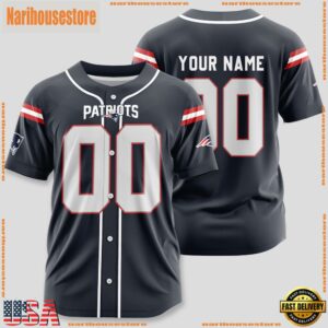 Custom Name And Number New England Patriots NFL Team Sport Baseball Jersey