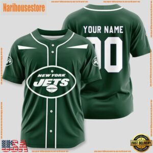 Custom Name And Number New York Jets NFL Team Baseball Jersey