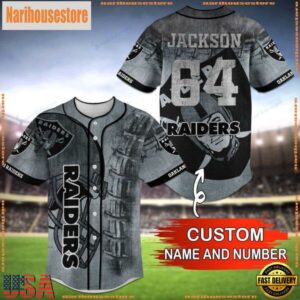 Custom Name And Number NFL Team Las Vegas Raider Baseball Jersey Shirt