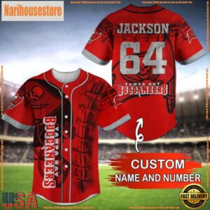 Custom Name And Number NFL Team Tampa Bay Buccaneers Baseball Jersey Shirt