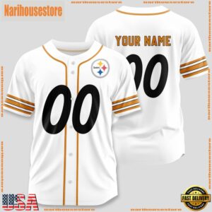 Custom Name And Number Pittsburgh Steelers NFL Team Baseball Jersey