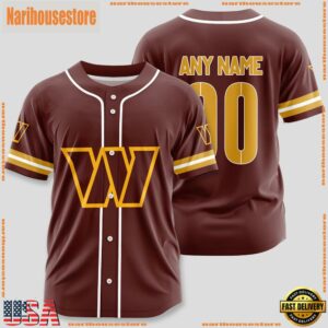 Custom Name And Number Washington Commanders NFL Sport Baseball Jersey