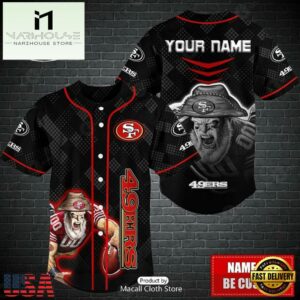 Custom Name NFL San Francisco 49ers Mascot Baseball Jersey