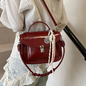 Casual Small Square Shoulder Bag Retro Portable Messenger Handbags For Women