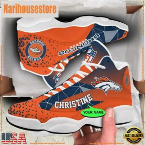 Denver Broncos NFL Personalized Jordan 13 Shoes