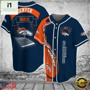 Denver Broncos Official NFL Baseball Jersey Shirt for Fans