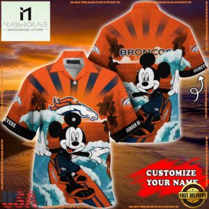 Denver Broncos Special Mickey Mouse Movies Design Summer Hawaiian Shirt, NFL Aloha Shirt