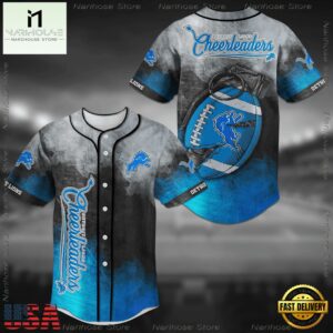 Detroit Lions NFL Baseball Jersey Shirt