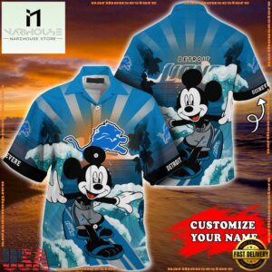 Detroit Lions Special Mickey Mouse Movies Design Summer Hawaiian Shirt, NFL Aloha Shirt