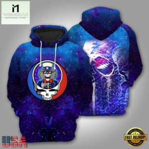 Grateful Dead Skeleton Rock Legends 3D Hoodie