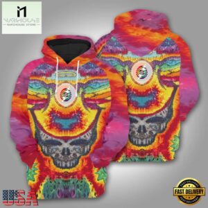 Grateful Dead Skull & Roses Hippie Vibes 3D Hoodie
