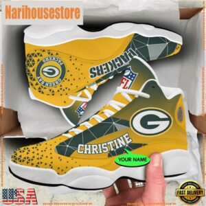 Green Bay Packers NFL Personalized Jordan 13 Shoes