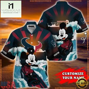 Houston Texans Special Mickey Mouse Movies Design Summer Hawaiian Shirt, NFL Aloha Shirt