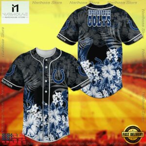 Indianapolis Colts Blue Baseball Jersey Shirt For NFL Fans