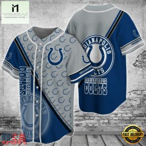 Indianapolis Colts NFL Sports Apparel Baseball Jersey Shirt