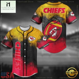 Kansas City Chiefs NFL Baseball Jersey Shirt