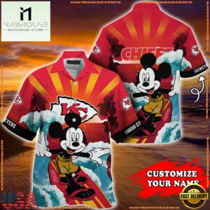 Kansas City Chiefs Special Mickey Mouse Movies Design Summer Hawaiian Shirt, NFL Aloha Shirt