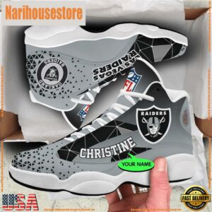 Las Vegas Raiders NFL Personalized Jordan 13 Shoes