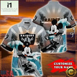 Las Vegas Raiders Special Mickey Mouse Movies Design Summer Hawaiian Shirt, NFL Aloha Shirt