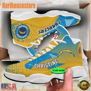 Los Angeles Chargers NFL Personalized Jordan 13 Shoes