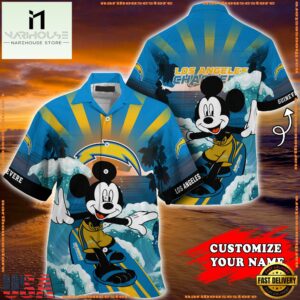 Los Angeles Chargers Special Mickey Mouse Movies Design Summer Hawaiian Shirt, NFL Aloha Shirt