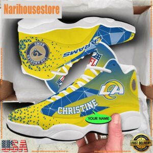 Los Angeles Rams NFL Personalized Jordan 13 Shoes