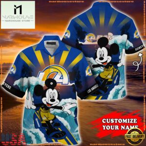Los Angeles Rams Special Mickey Mouse Movies Design Summer Hawaiian Shirt, NFL Aloha Shirt