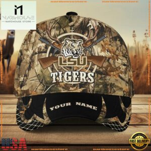 LSU Tigers Camo Hunting Cap, Sport Team Camo Hunting Hats