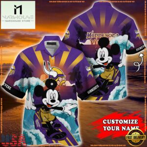 Minnesota Vikings Special Mickey Mouse Movies Design Summer Hawaiian Shirt, NFL Aloha Shirt