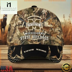 Mississippi State Bulldogs Camo Hunting Cap, Sport Team Camo Hunting Hats