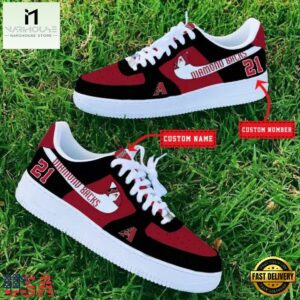 MLB Arizona Diamondbacks Baseball Team Design Air Force 1 Shoes Sneaker