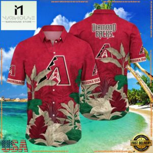 MLB Arizona Diamondbacks Bold Botanical Aloha ShirtGroup