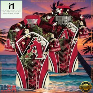MLB Arizona Diamondbacks Dark Floral Hawaiian ShirtGroup