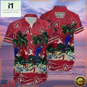 MLB Arizona Diamondbacks Exotic Birds And Foliage Tropical Hawaiian ShirtGroup