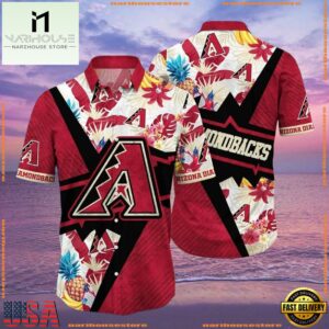 MLB Arizona Diamondbacks Exotic Floral Explosion Hawaiian ShirtGroup