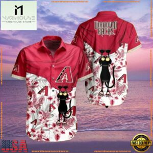 MLB Arizona Diamondbacks Feline Fan Tropical Hawaiian ShirtGroup