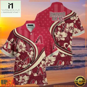 MLB Arizona Diamondbacks Floral Pitch Tropical ButtonUp ShirtGroup