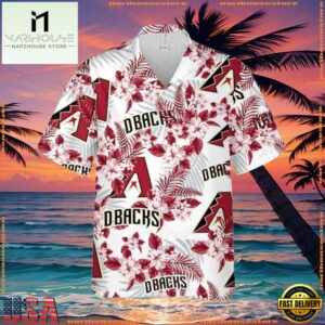 MLB Arizona Diamondbacks Floral Wave Tropical ButtonUp ShirtGroup
