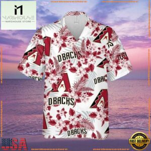 MLB Arizona Diamondbacks Floral Wave Tropical ButtonUp ShirtGroup