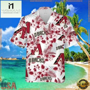 MLB Arizona Diamondbacks Floral Wave Tropical ButtonUp ShirtGroup