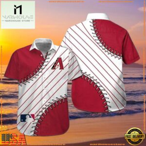 MLB Arizona Diamondbacks Game Day Baseball Seam Hawaiian ShirtGroup