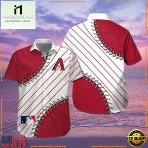 MLB Arizona Diamondbacks Game Day Baseball Seam Hawaiian ShirtGroup