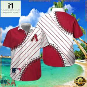 MLB Arizona Diamondbacks Game Day Baseball Seam Hawaiian ShirtGroup
