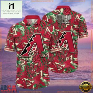 MLB Arizona Diamondbacks Green Foliage Aloha ShirtGroup