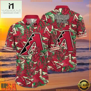 MLB Arizona Diamondbacks Green Foliage Aloha ShirtGroup