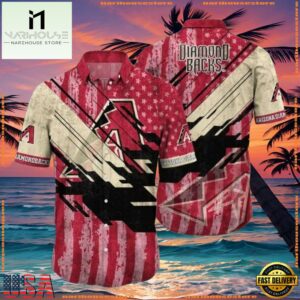 MLB Arizona Diamondbacks Grunge Stripes Hawaiian ShirtGroup